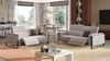 Sofanella 3-Sitzer DELTONA Stoffbezug verstellbar Stoffcouch in Creme Bild 5