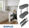 Prima-Online Auszugsunterschrank Schrankauszug Küche 2 Etagen 150–200mm Softclose WOPLUS Anthrazit/Weiß Bild 5