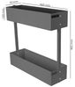 Prima-Online Auszugsunterschrank Schrankauszug Küche 2 Etagen 150–200mm Softclose WOPLUS Anthrazit/Weiß Bild 3