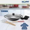 Kopf Wok Mai-Lu, Aluminiumguss, Ø 36 cm, Induktion, Antihaftbeschichtung, inkl. Glasdeckel & Zubehör Bild 3