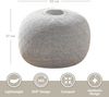 ENGLISH HOME Pouf Hocker | Rund Sitzpouf | Sitzhocker | Sitzpuff | Fußhocker | Strick Puff Hocker für Wohnzimmer, Schlafzimmer | Strickhocker Pouf Grau 35x50 cm Bild 2