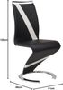 Vente-unique - TWIZY Stuhl Kunstleder Schwarz - B 49 cm x H 100 cm x L 61 cm Bild 3