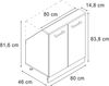 Küchenschrank für Dachschrägen R-Line Weiß Landhaus 80 cm mit 2 Türen Vicco Bild 3