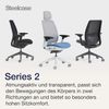 Steelcase Series 2 Bürostuhl mit Netzrücken in Möwengrau und Sitzbezug in Trüffel mit Kopfstütze, 72 x 64 x 101 cm Bild 4