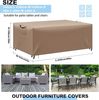 WUAYAMI Gartenmöbel Abdeckung wasserdichte Abdeckplane Gartenmöbel Winddicht Anti-UV Schwerlast 420D -Oxford Gewebe für Sitzgruppe Gartentische Terrassenmöbel Khaki, 242 x 162 x 100 Bild 3