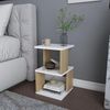 Hanah Home Scandinavian Nightstand, White & Oak, 29.6 x 29.6 x 49.4 cm | 100% Melamine Coated Particle Board, 18 mm Thick | Stylish & Functional Storage Solution Bild 4