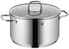 WMF Topf-Set Inspiration, Cromargan® Edelstahl Rostfrei 18/10 (Set, 7-tlg, je 1 Fleischtopf Ø 16/20/24 cm, 1x Stieltopf Ø 16 cm), energiesparende TransTherm®-Allherdböden, pflegeleicht und robust Bild 4