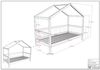 Hausbett >Buche Massiv< in Buche massiv weiß lackiert - 207,5x170x97,5 (BxHxT) Bild 3