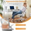 DUMOS Bürostuhl Ergonomisch, Schreibtischstuhl mit Lendenwirbelstütze, Verstellbaren Armlehnen Drehstuhl, Höhenverstellbarer Office Chair, Bürostühle Geeignet für Büro und Schlafzimmer (Grau) Bild 4