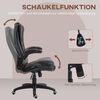 HOMCOM Bürostuhl Ergonomisch Chefsessel mit Wippfunktion, Hochklappbare Armlehne (Schreibtischstuhl, 1 St), für Home-Office, Kunstleder, Schwarz Bild 5