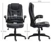 HOMCOM Bürostuhl Ergonomisch Chefsessel mit Wippfunktion, Hochklappbare Armlehne (Schreibtischstuhl, 1 St), für Home-Office, Kunstleder, Schwarz Bild 3