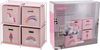 Koopman Kinderregal Spielzeugregal Rosa 68x35x70 cm Aufbewahrung, 1-tlg, 4 Fächer, Schrank, Einhorn, Stoffkästchen Bild 2