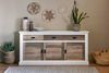 Jahnke Sideboard, Engineered Wood, Canyon Eiche/Weiss Struktur, One Size Bild 2
