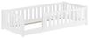 Kinderbett, Holzbett mit umlaufendem Schutzgitter 80x180 Kiefer waschweiß V-60.77W-08-180Rollrost inkl. Bild 4