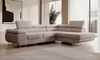 Selsey STEVIL - Ecksofa L-Sofa mit Schlaffunktion, Bettkasten, Ottomane rechts, Cordbezug Dunkelbeige Bild 5