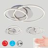 Briloner Leuchten LED Deckenleuchte, Deckenlampe dimmbar, inkl. Memoryfunktion, Drehbar, 3. 200 Lumen, Chrom-Alu, Ø 30cm, 40 W Bild 2