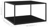 vidaXL Couchtisch, Glas/ Metall Schwarz/ Schwarz, 90 x 90 x 50 cm Bild 2