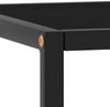 vidaXL Couchtisch, Glas/ Metall Schwarz/ Schwarz, 90 x 90 x 50 cm Bild 3