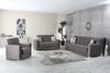 Dmora Schlafsofa 2-Sitzer Manuel 160x85 cm Grau mit Stauraum Bild 3