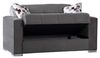 Dmora Schlafsofa 2-Sitzer Manuel 160x85 cm Grau mit Stauraum Bild 5