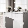 Lookway Schminktisch AURORA DOUBLE SILVER Weiß Hochglanz (1x Schminktisch, 1xSpiegel mit LED), mit Spiegel, mit LED, mit Schubladen Bild 4