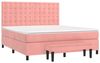 vidaXL Boxspringbett mit Matratze Rosa 160x200 cm Samt 3138096 Bild 3