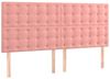 vidaXL Boxspringbett mit Matratze Rosa 160x200 cm Samt 3138096 Bild 5
