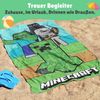 Minecraft Creeps Strandtuch für Jungen 70x140 cm Handtuch Duschtuch Creeper aus 100% Baumwolle Bild 3