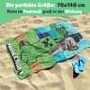 Minecraft Creeps Strandtuch für Jungen 70x140 cm Handtuch Duschtuch Creeper aus 100% Baumwolle Bild 4