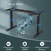 JUMMICO höhenverstellbares Dual-Motor Tischgestell mit USB-Buchse, Kabelwanne, Sitz-Steh-Erinnerung & Rollen, Schwarz Bild 4