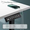 JUMMICO höhenverstellbares Dual-Motor Tischgestell mit USB-Buchse, Kabelwanne, Sitz-Steh-Erinnerung & Rollen, Schwarz Bild 3