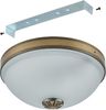 Eglo 82741 Deckenlampe IMPERIAL Metallguss brüniert, Glas satiniert weiss E27 max. 2X40W H:14cm Ø31cm dimmbar Bild 4