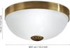 Eglo 82741 Deckenlampe IMPERIAL Metallguss brüniert, Glas satiniert weiss E27 max. 2X40W H:14cm Ø31cm dimmbar Bild 3