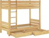 Erst-Holz Stockbett für Erwachsene 90x200 Etagenbett teilbar 2 Rollroste Doppelbettkasten Bild 3