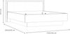 FORTE Trondheim Bett, Holzwerkstoff, Schwarz/Braun, 178,6 x 93,5 x 208,6 cm Bild 2