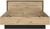 FORTE Trondheim Bett, Holzwerkstoff, Schwarz/Braun, 178,6 x 93,5 x 208,6 cm Bild 3