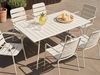 Gartentisch TERENZO 160 cm 90 cm Metall Hellbeige Bild 2