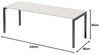 BISLEY Cito Schreibtisch, 740 mm höhenfixes U-Gestell, Metall, Gw334 Dekor Grauweiß, Gestell Anthrazitgrau, 80 x 220 x 85 cm Bild 2