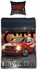 VW Volkswagen Golf Bettwäsche GTI Rot / Grau 135x200 cm + 80x80 cm Oldtimer 100% Baumwolle in Renforcé-Linon-Qualität Race Wörthsee Auto-Car 2 Motive Wendebettwäsche Reißverschluss 088 Bild 5