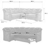 Cavadore Ecksofa Bensil mit Federkern / Polsterecke mit Bettfunktion / 265 x 94 x 215 / Lederoptik Schwarz Bild 3