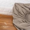 Blumtal® Spannbettlaken 120x200 cm - Bettlaken 120x200 aus Microfaser im 2er Set - Oekotex zertifiziertes Spannbetttuch 120x200 - Spannbettlaken 120x200 / Spannleintuch 120x200 cm - Bettlaken - Taupe Bild 5