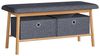 Sitzbank Vad mit 2 Aufbewahrungsboxen 90x30x45 cm Natur/Grau [en. casa] Bild 4