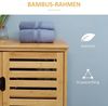 Kleankin Badkommode Badezimmerschrank, Badschrank (Beistellschrank mit 2 Lamellentüren, Innenregalen, 1 St, Bambus Aufbewahrungsschrank für Badezimmer), 68 x 32 x 86 cm, Natur Bild 5