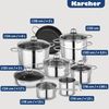 Karcher Topf-Set Jette, Edelstahl (14-tlg), inkl. 5 Glasdeckel, Induktion Bild 3
