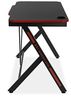 Versa Pablo Computer Spieltisch, Tisch für das Schlafzimmer oder Arbeitszimmer, Gaming tisch, Helm- und Getränkehalter, Maßnahmen (H x L x B) 76 x 60 x 120 cm, Holz und Metall, Farbe: Schwarz und rot Bild 5