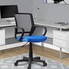 BAKAJI Bürostuhl aus atmungsaktivem Netzstoff, 360 Grad drehbar, höhenverstellbar, Blau und Schwarz Bild 2