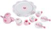 Moni Kinder Teeservice Herz 005 Holz 10-teilig, Kanne, Tassen, Löffel, Teller rosa Bild 4