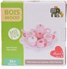 Moni Kinder Teeservice Herz 005 Holz 10-teilig, Kanne, Tassen, Löffel, Teller rosa Bild 5