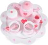 Moni Kinder Teeservice Herz 005 Holz 10-teilig, Kanne, Tassen, Löffel, Teller rosa Bild 3