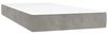 vidaXL Boxspringbett mit Matratze Hellgrau 90x200 cm Samt 3143001 Bild 5
